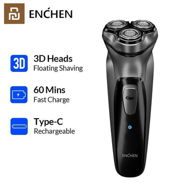 Enchen Black Stone 3D Electric Shaver: USB Type-C Rechargeable Battery, Anti Pinch Razor for Men from NSE Imports #2.